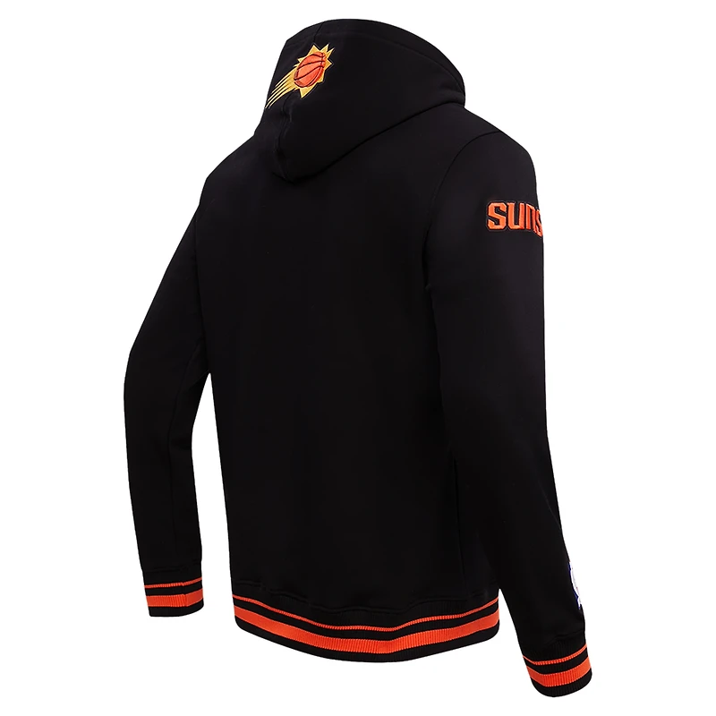 Sweat à capuche Pro Standard noir Phoenix Suns Script Tail pour hommes