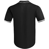 Men's Pro Standard Devin Booker Black Phoenix Suns Triple Tonal Mesh Button-Up Top