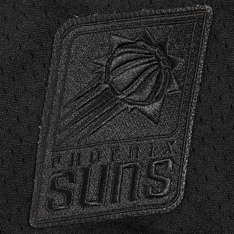 Men's Pro Standard Devin Booker Black Phoenix Suns Triple Tonal Mesh Button-Up Top