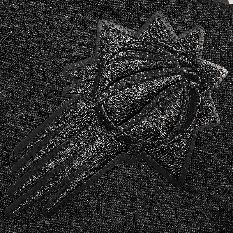 Men's Pro Standard Devin Booker Black Phoenix Suns Triple Tonal Mesh Button-Up Top