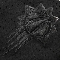 Men's Pro Standard Devin Booker Black Phoenix Suns Triple Tonal Mesh Button-Up Top