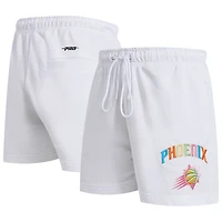 Men's Pro Standard White Phoenix Suns Washed Neon Shorts