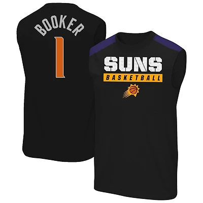 Profil masculin Devin Booker Black Phoenix Suns Big & Tall Player Muscle Tank