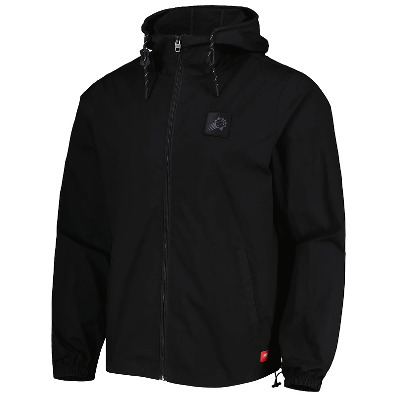 Veste Sportiqe noire Phoenix Suns Madera Ripstop entièrement zippée pour homme