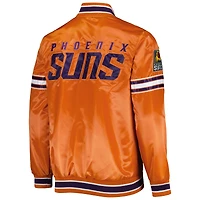 Men's Starter Orange Phoenix Suns Slider Satin Full-Snap Varsity Jacket