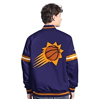 Men's Starter Purple/Orange Phoenix Suns Scout Full Snap Varsity Jacket