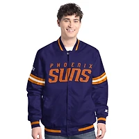 Veste universitaire à boutons-pression Phoenix Suns Scout violette/orange pour homme