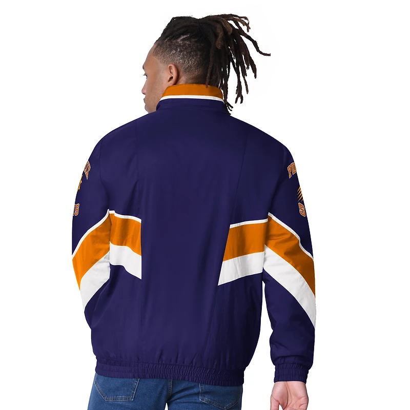 Veste zippée complète Captain Oxford violette pour homme des Phoenix Suns