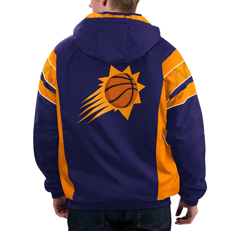 Veste à capuche demi-zippée Starter Purple Phoenix Suns Home Team pour hommes