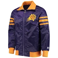 Men's Starter Purple Phoenix Suns The Captain II Full-Zip Varsity Jacket