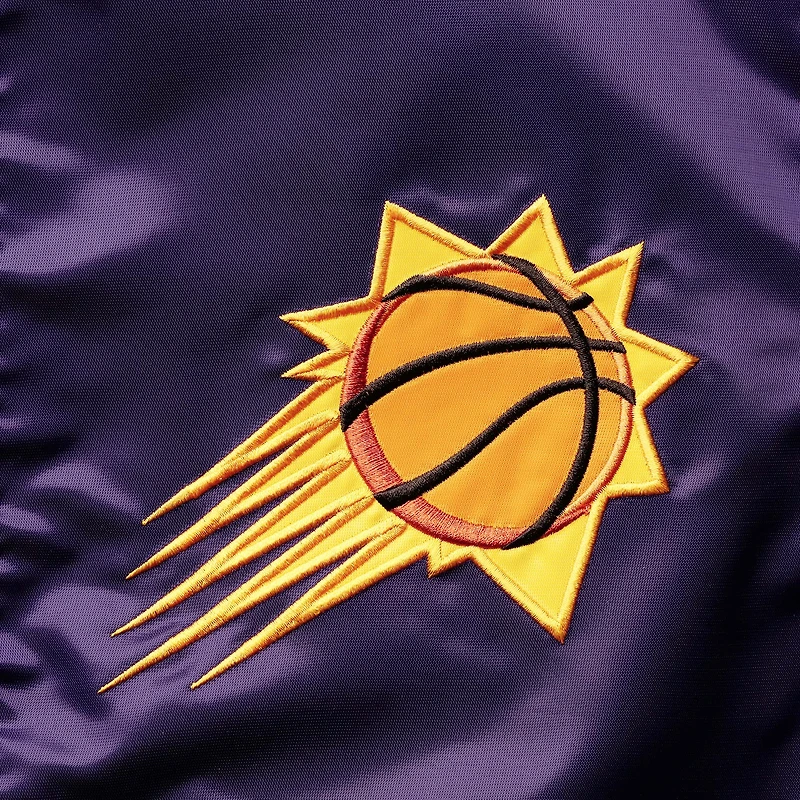 Men's Starter Purple Phoenix Suns The Captain II Full-Zip Varsity Jacket