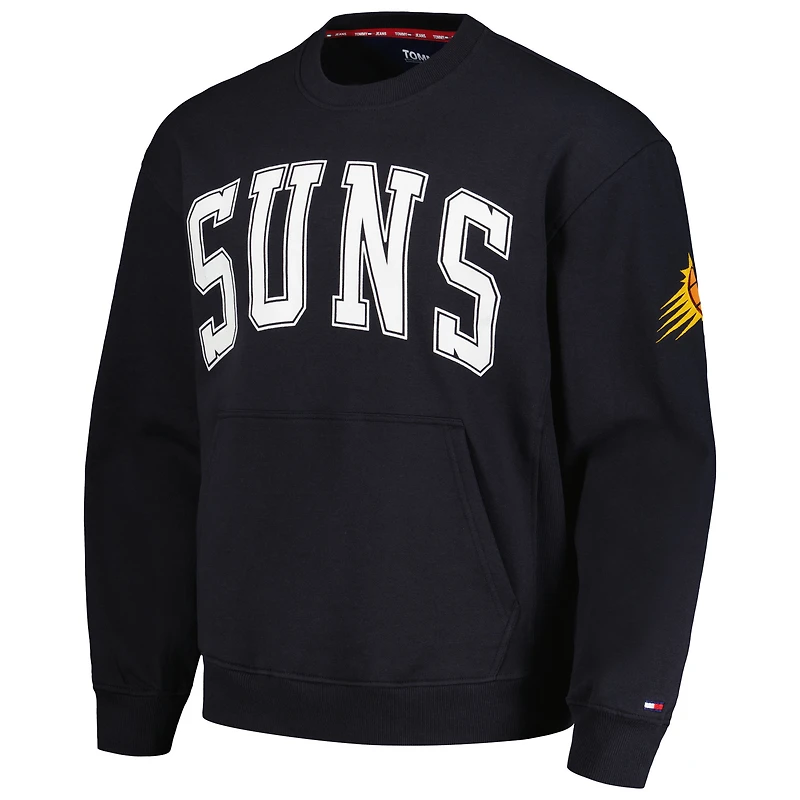 Men's Tommy Jeans Black Phoenix Suns Henry Pullover Sweatshirt