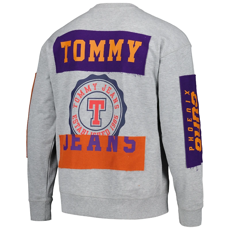 Sweat-shirt à col rond Tommy Jeans pour hommes, gris chiné, Phoenix Suns Hayes
