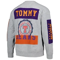 Sweat-shirt à col rond Tommy Jeans pour hommes, gris chiné, Phoenix Suns Hayes