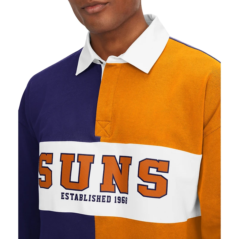 Tommy Jeans - T-shirt à manches longues Ronnie Rugby Phoenix Suns violet/orange pour homme