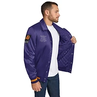 Veste universitaire à boutons-pression Jacob Chain Stitch Applique Purple Phoenix Suns pour homme Tommy Jeans