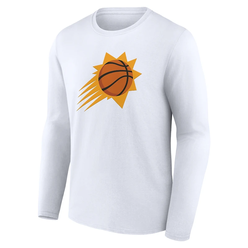 Men's  White Phoenix Suns Alternate Logo Long Sleeve T-Shirt