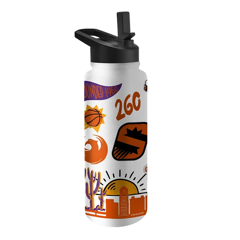 Bouteille de 34 oz « Native Quencher » des Phoenix Suns