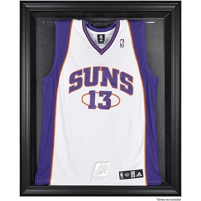 Vitrine de présentation du maillot avec logo de l'équipe des Phoenix Suns à cadre noir