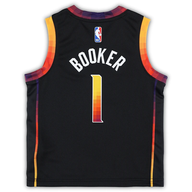 Preschool Jordan Brand Devin Booker Black Phoenix Suns 2022/23 Swingman Jersey - Statement Edition