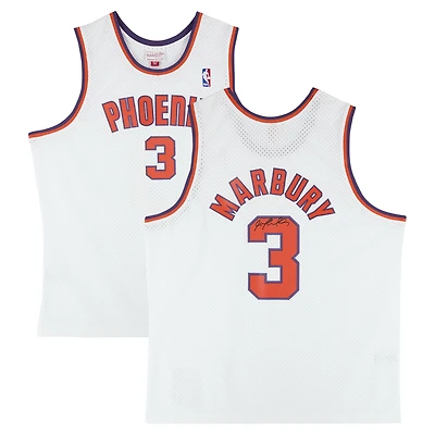 Stephon Marbury Phoenix Suns Autographed Mitchell & Ness 2002-03 White Alternative Swingman Jersey