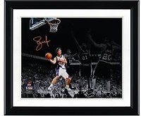 Steve Nash Phoenix Suns Autographed 11" x 14" Passing vs. San Antonio Spurs Spotlight Photograph - Signed in Orange Ink
