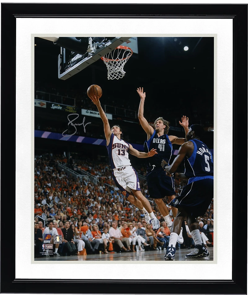 Steve Nash Phoenix Suns Autographed 16" x 20" Layup vs. Dallas Mavericks Photograph