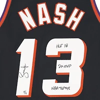 Steve Nash Phoenix Suns Autographed Mitchell & Ness Black 1996-97 Authentic Jersey with Multiple Inscriptions - Limited Edition of 12