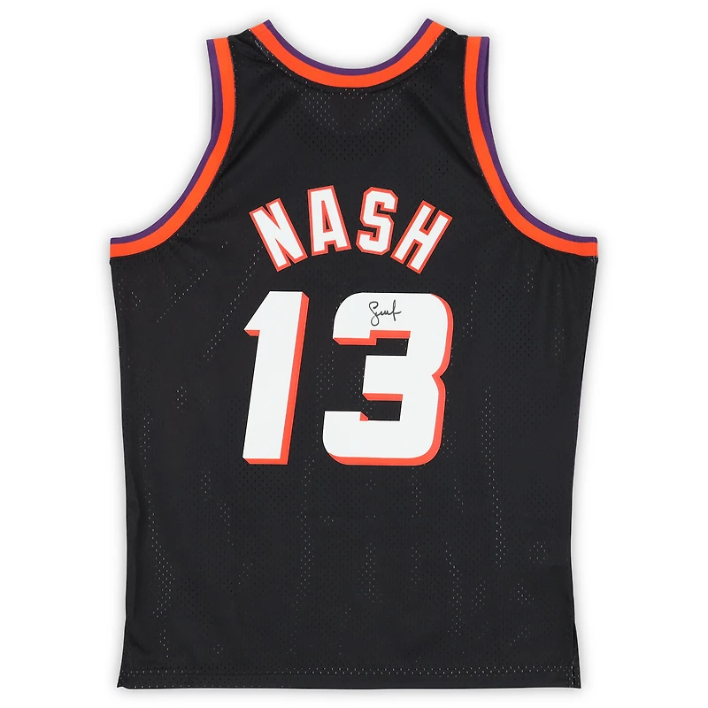 Steve Nash Phoenix Suns Autographed Mitchell & Ness Black 1996-97 Swingman Jersey