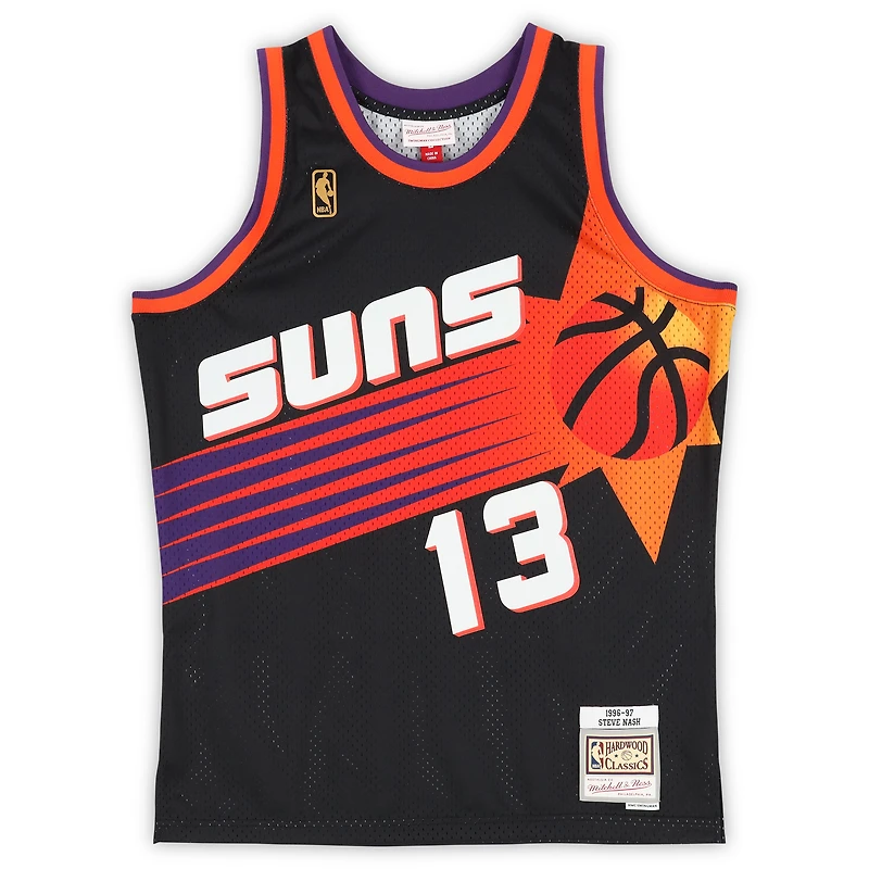 Steve Nash Phoenix Suns Autographed Mitchell & Ness Black 1996-97 Swingman Jersey