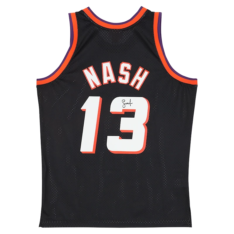 Steve Nash Phoenix Suns Autographed Mitchell & Ness Black 1996-97 Swingman Jersey