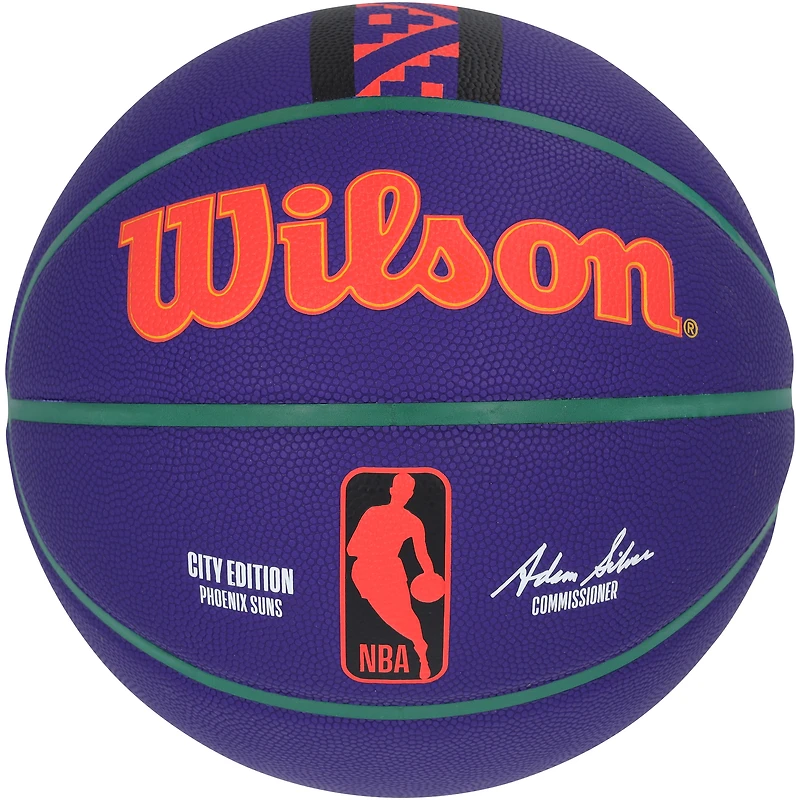 Ballon de basket-ball de collection Wilson 2024-25 City Edition autographié par Steve Nash Phoenix Suns