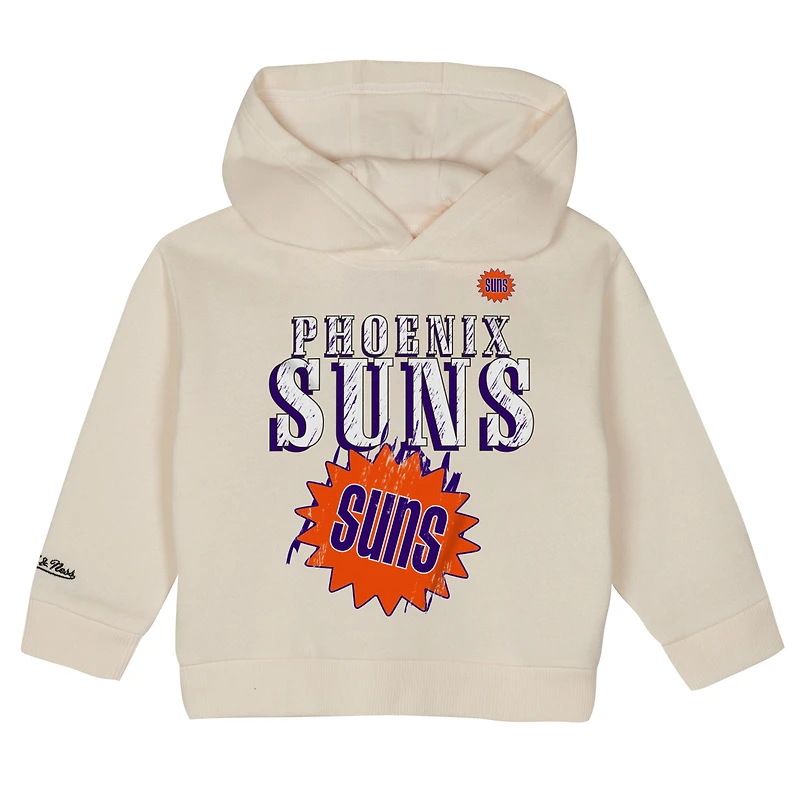 Ensemble sweat à capuche et pantalon surdimensionnés pour tout-petits Mitchell & Ness crème Phoenix Suns Hang Time