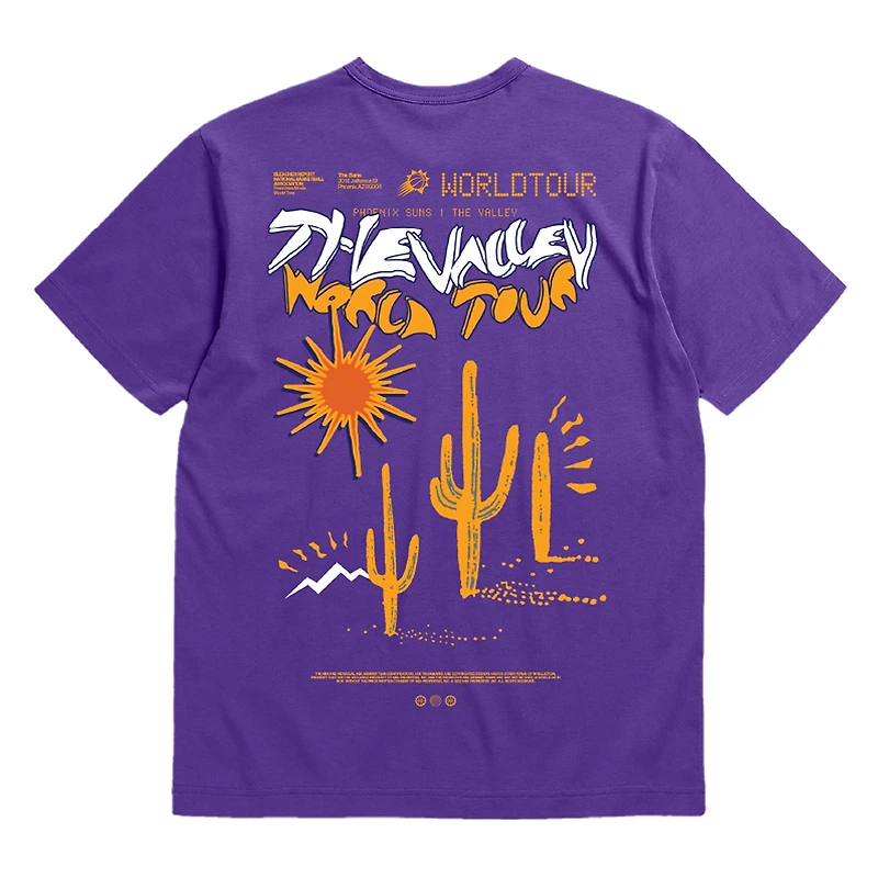 Unisex Bleacher Report x Mitchell & Ness Purple Phoenix Suns World Tour T-Shirt