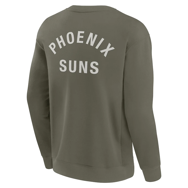 Sweat-shirt unisexe Fanatics Olive Phoenix Suns Elements en polaire ultra douce