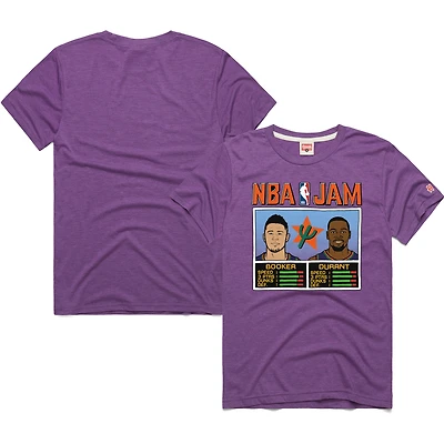 Unisex Homage Devin Booker & Kevin Durant Purple Phoenix Suns 2024/25 City Edition NBA Jam Tri-Blend T-Shirt