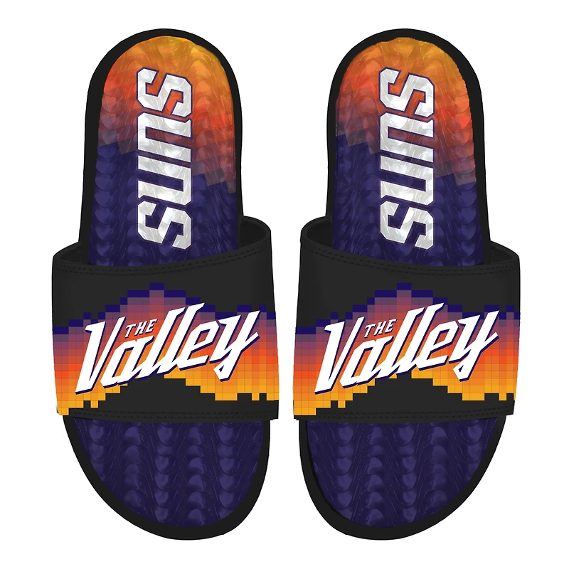 Sandales unisexe ISlide noires Phoenix Suns édition City 2025/26 en gel