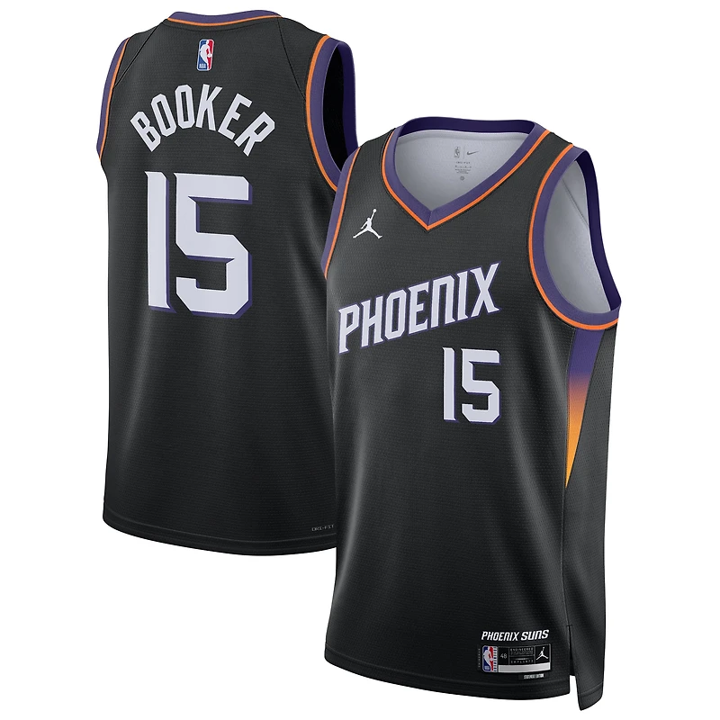 Maillot Swingman unisexe Jordan Brand Devin Booker Phoenix Suns noir - Édition Statement