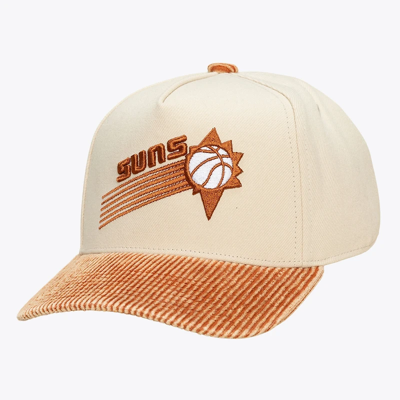 Unisex Mitchell & Ness Cream/Orange Phoenix Suns Faded Pro Snapback Hat