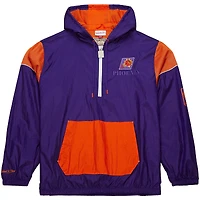 Veste coupe-vent unisexe Mitchell & Ness Purple Phoenix Suns Hardwood Classics Team OG 3.0 Anorak à demi-zip