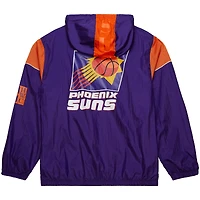 Veste coupe-vent unisexe Mitchell & Ness Purple Phoenix Suns Hardwood Classics Team OG 3.0 Anorak à demi-zip