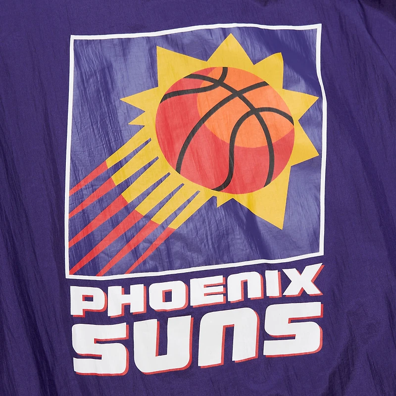 Veste coupe-vent unisexe Mitchell & Ness Purple Phoenix Suns Hardwood Classics Team OG 3.0 Anorak à demi-zip