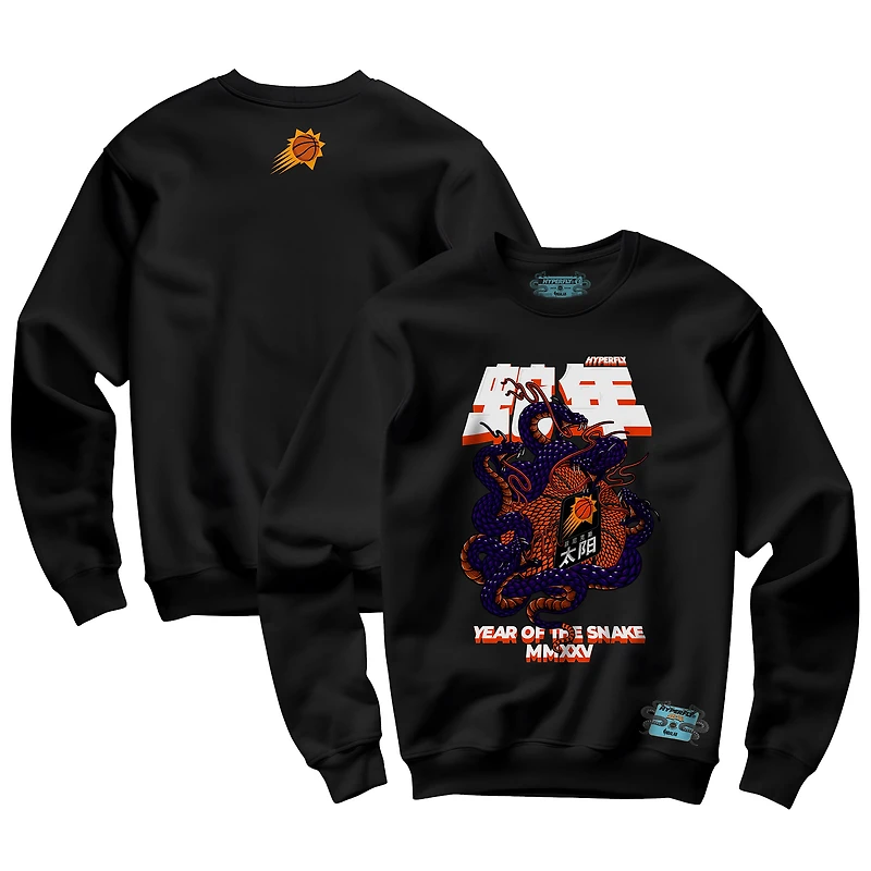 Sweat-shirt unisexe NBALab x Hyperfly Black Phoenix Suns Collection Année du serpent Nouvel An lunaire