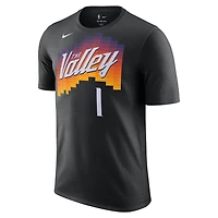 T-shirt unisexe Nike Devin Booker noir Phoenix Suns 2025/26 City Edition avec nom et numéro