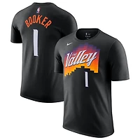Unisex Nike Devin Booker Black Phoenix Suns 2025/26 City Edition Name & Number T-Shirt