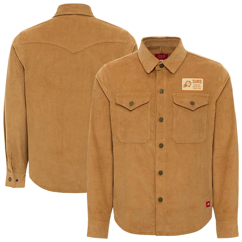 Unisex Sportiqe Tan Phoenix Suns Bodie Full-Snap Corduroy Jacket