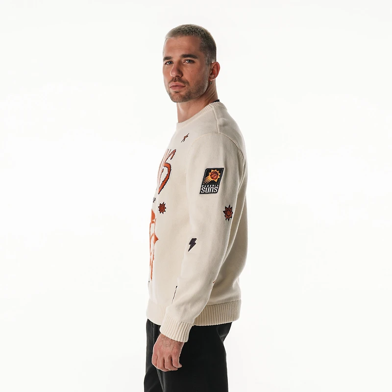 Pull unisexe The Wild Collective crème Phoenix Suns édition City Jacquard 2025/26