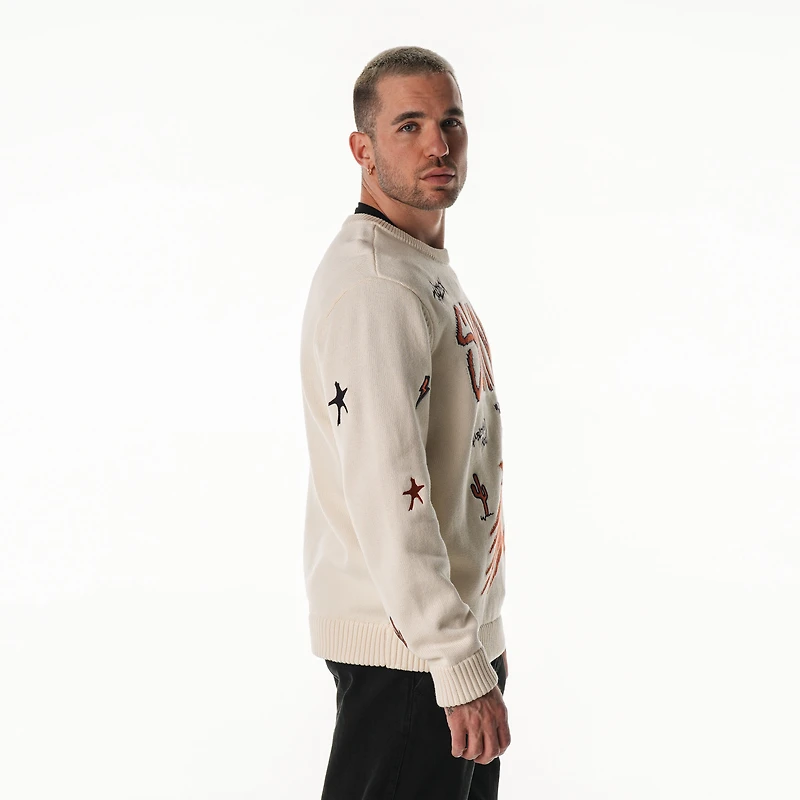 Pull unisexe The Wild Collective crème Phoenix Suns édition City Jacquard 2025/26