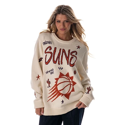 Pull unisexe The Wild Collective crème Phoenix Suns édition City Jacquard 2025/26
