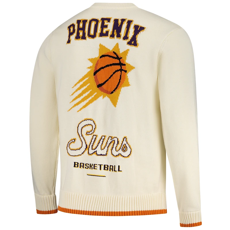 Pull unisexe en tricot jacquard Phoenix Suns crème The Wild Collective